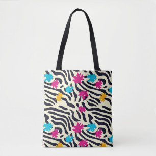 Abstrakte Zebra-Streifen mit Leaf Paint Splash