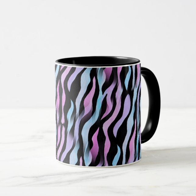 Abstrakte Zebrastreifen-Tasse Tasse (VorderseiteRechts)