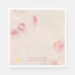 Abstrakte Zeichnung von Rosa und Korallen Serviette