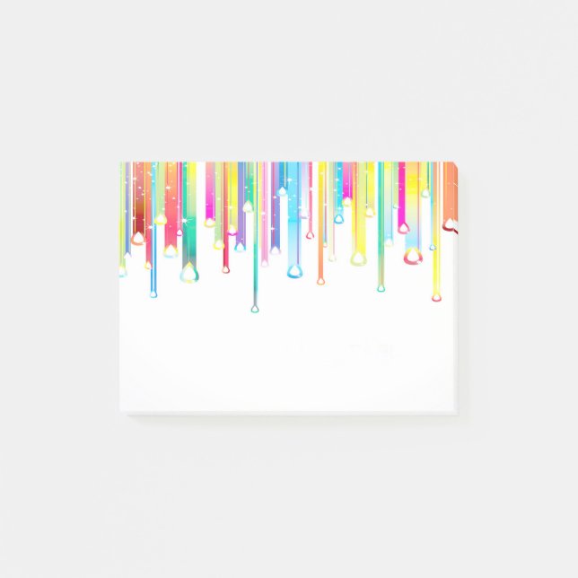 Abstrakte Zeilen Nachhinweise Post-it Klebezettel (Vorderseite)