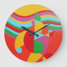 Abstrakte Zeit in Technicolor-Rundclock