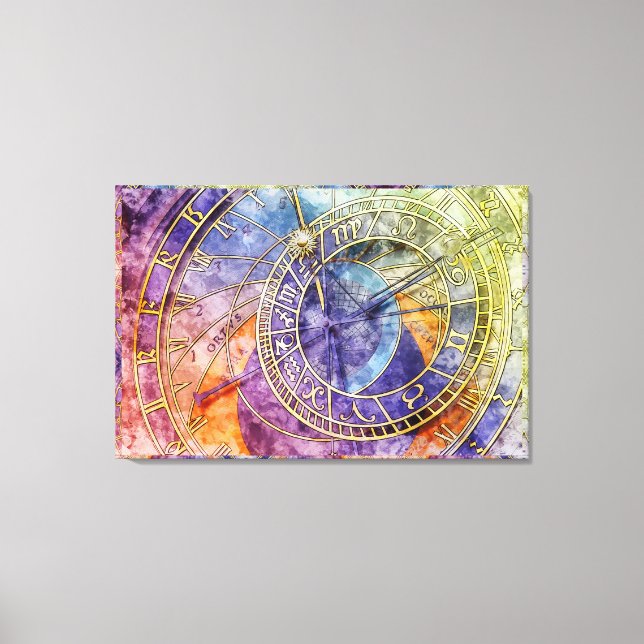 Abstrakte Zeitastrologie Leinwanddruck (Vorderseite)