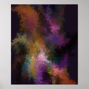 Abstrakte zeitgenössische Kunst - farbenfrohe Wirb Poster