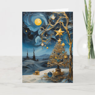 Abstrakte Zeitkunstkarte Moderne Weihnachtsgrüße Karte