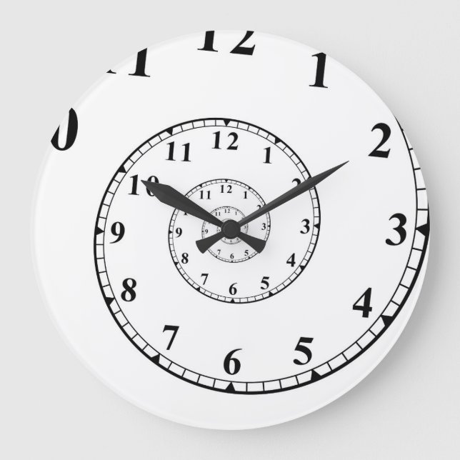 Abstrakte Zeitspirale Unendlichkeit Wall Uhr (Vorderseite)