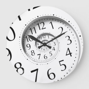 Abstrakte Zeitspirale Unendlichkeits-Wanduhr Große Wanduhr