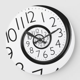 Abstrakte Zeitspirale Unendlichkeits-Wanduhr Große Wanduhr