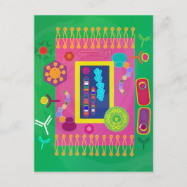 Abstrakte Zellbiologie Postkarte