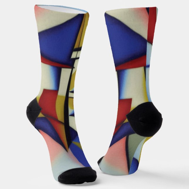 Abstrakte Zen-Kubissocken Socken (Gewinkelt)