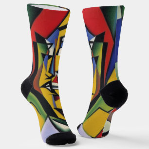 Abstrakte Zen-Kubissocken Socken