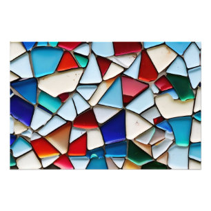 Abstrakte zerbrochene Glas Kunst Fotodruck