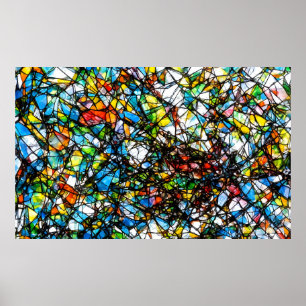 Abstrakte zerbrochene Glas Kunst Poster