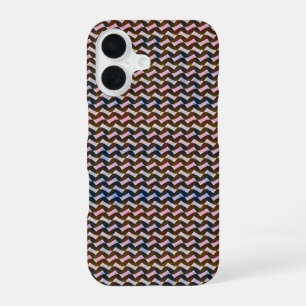 Abstrakte Zickzackwellen geometrisches Muster Desi iPhone 16 Hülle