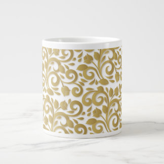 Abstrakte Zierflower Jumbo-Tasse