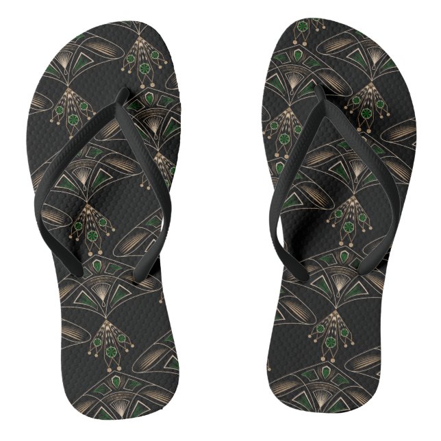Abstrakte Zierkunst Moderne Dekoration Schmuckkuns Flip Flops (Fußbett)