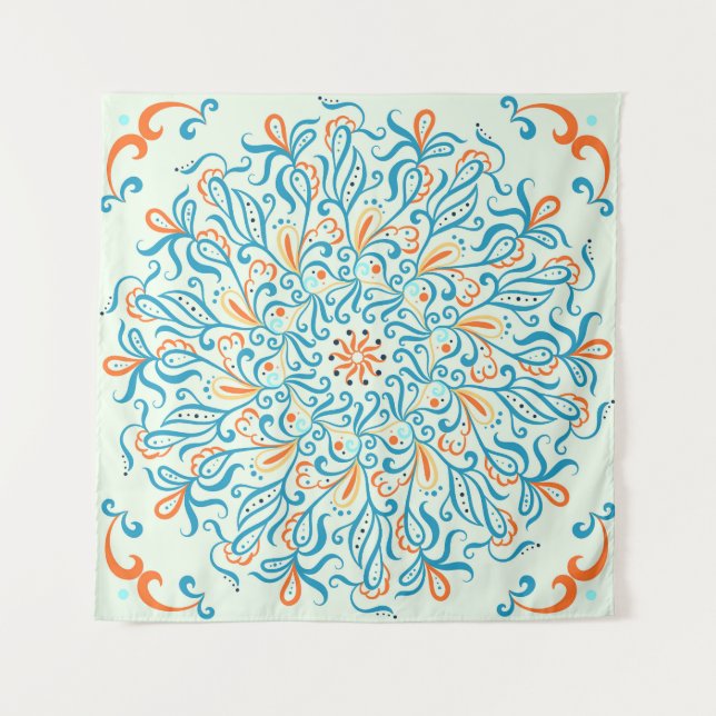 Abstrakte Ziermuster-Keramik Wandteppich (Vorderseite)