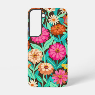 Abstrakte Zinnias Schmetterlinge Garten Samsung Ca Galaxy Hülle