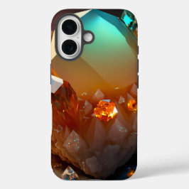 Abstrakte Zitrine Topaz Kristall iPhone 16 Hülle