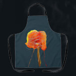 Abstrakte zitterne Blume Moderne Kunst Schürze<br><div class="desc">Abstraktes Kunstdesign mit einer Blume für Blumendesign. Einfach und modern. Farbenfrohe einzigartige Kunst modernen Stil rot und marineblau Thema.</div>