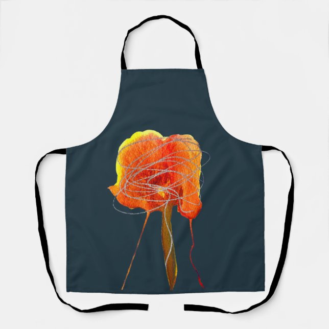 Abstrakte zitterne Blume Moderne Kunst Schürze (Vorderseite)