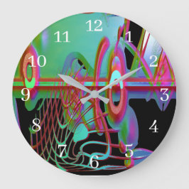 Abstrakte Zusammentreffen Große Wanduhr