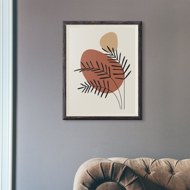 Abstrakte Zweigstelle Boho Pflanze Art Décor Poster (Von Creator hochgeladen)