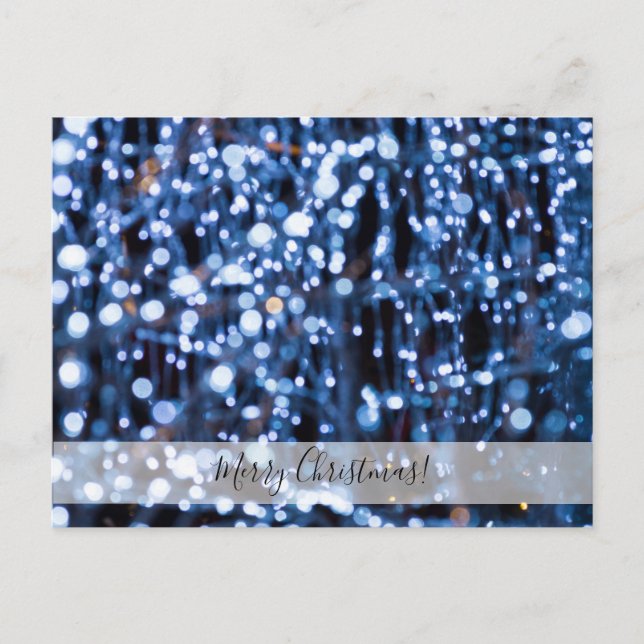 Abstrakten Blue Lights Weihnachtskarten Postkarte (Vorderseite)
