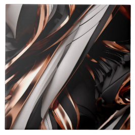 Abstrakter 3D-Effekt von cool Schwarz, Silber und  Fliese