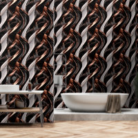 Abstrakter 3D-Effekt von Schwarz, Silber und Kupfe