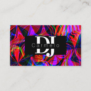 Abstrakter Acid DJ Musikproduzent Nachtclub Visitenkarte