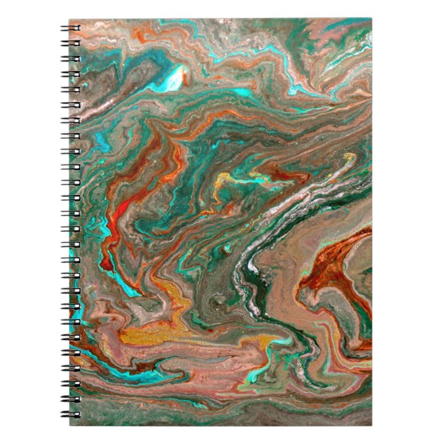 Abstrakter Acrylgrund aus Marmor. Marbling artwo Notizblock (Vorderseite)