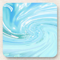 Abstrakter Acrylpour am Strand Blue Ocean