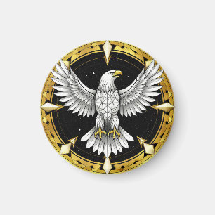 Abstrakter Adler breitet Flügel aus Magnet