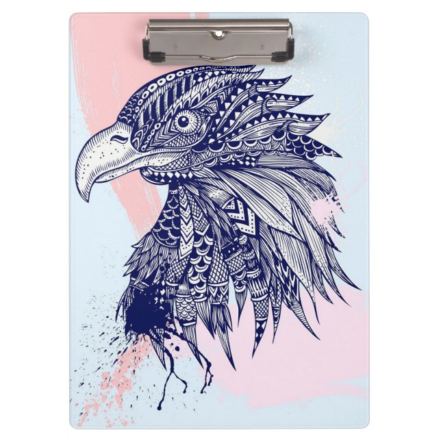 Abstrakter Adler Klemmbrett (Vorderseite)