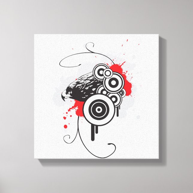 Abstrakter Adler Leinwanddruck (Vorderseite)