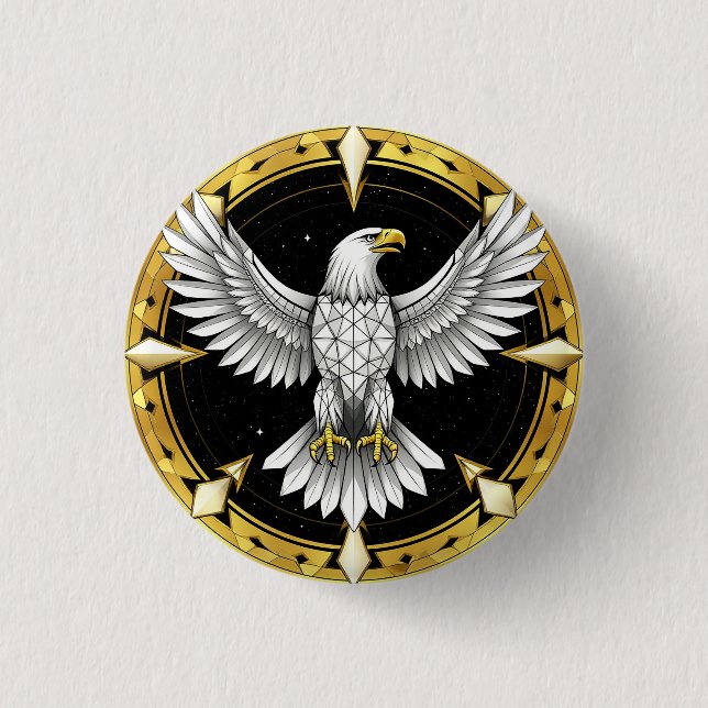 Abstrakter Adlerspread Wings Button (Vorderseite)
