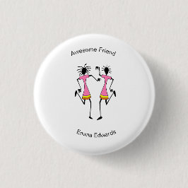 Abstrakter, afrikanischer Art Phantastischer Tanz  Button