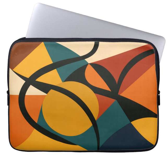 Abstrakter afrikanischer Druck  Laptopschutzhülle (Vorderseite)