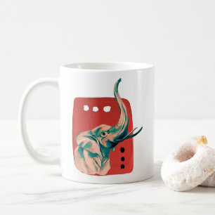 Abstrakter afrikanischer Elefant Kaffeetasse