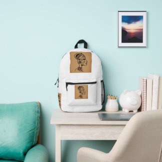 Abstrakter afrikanischer Stammes-Gesicht-Rucksack Bedruckter Rucksack