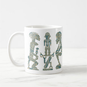 Abstrakter afrikanischer Stammeskrieger-Ritus Kaffeetasse