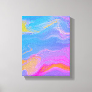 Abstrakter Akrylfluss - Sommerfrische Leinwanddruck