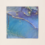 Abstrakter Alkoholtink Aquamarin Lila Blau & Gold Schal<br><div class="desc">Dieses Design basiert auf einem Stück meiner Originalkunst: Mit Alkoholfarben - einer flüssigen Kunstform, die manchmal mit Wasserfarbe verwechselt wird - habe ich dieses wunderschöne, kühne Stück geschaffen. Es ist in aquamarinen, variierenden Farbtönen reich blau und lila gehalten - und alles dazwischen, wo die Tinten sich verbinden - und ist...</div>
