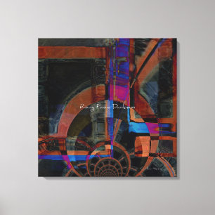 Abstrakter Anstieg aus der Dunkelheit Leinwanddruck