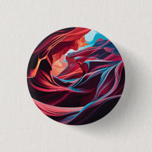 Abstrakter Antelope Canyon Arizona Button
