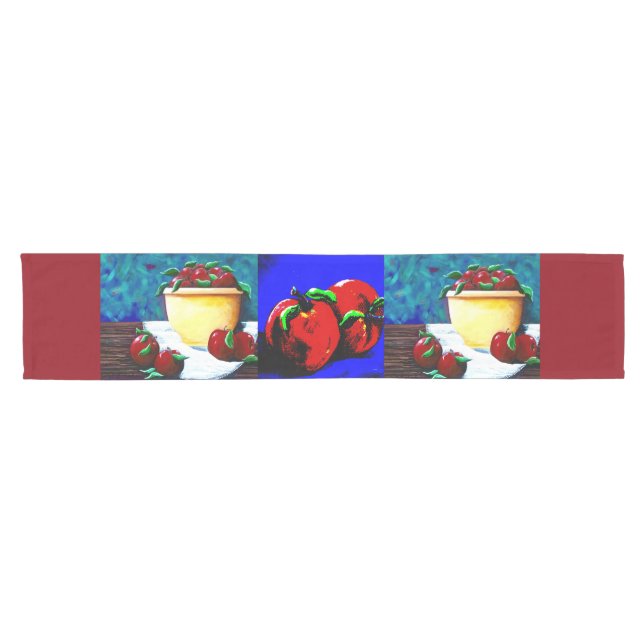Abstrakter Apple Table Runner Kurzer Tischläufer (Horizontal)