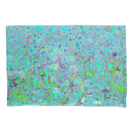 Abstrakter Aqua Green und Lila Tiefgarten Kissenbezug