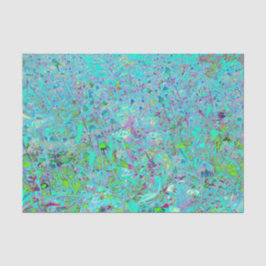 Abstrakter Aqua Green und Lila Tiefgarten Seidenpapier