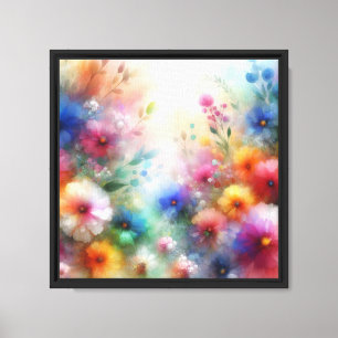 Abstrakter Aquarell-Blumenprint Leinwanddruck