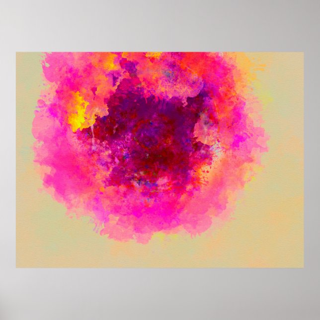 Abstrakter Aquarell Farbige Textur. Poster (Vorne)
